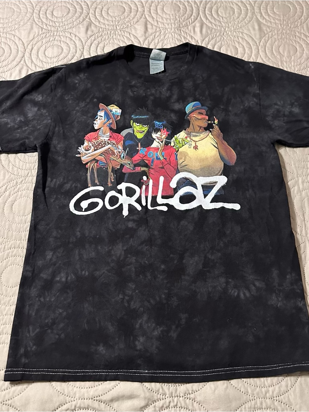 Delta Black Tie-Dye Gorillaz Graphic Tee
